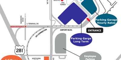 Bản đồ của sân bay San Francisco bãi đậu xe