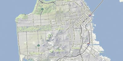 Bản đồ của San Francisco địa hình