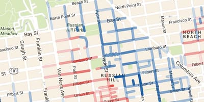 Bản đồ của San Francisco hill