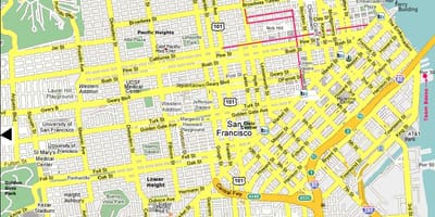 San Francisco nơi quan tâm bản đồ