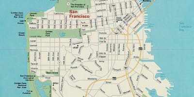 Bản đồ của San Francisco chính hấp dẫn