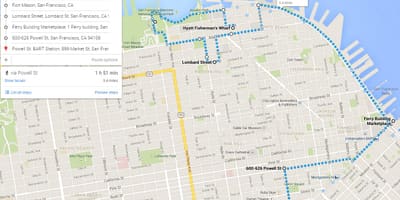 San Francisco đi du lịch bản đồ