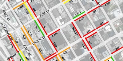 Bản đồ của San Francisco 2 giờ bãi đậu xe