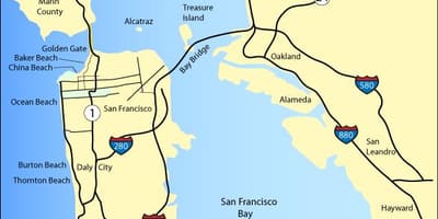 Bản đồ của San Francisco bãi biển