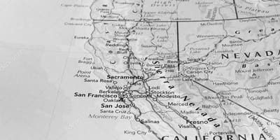 Đen và trắng bản đồ của San Francisco