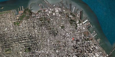 Bản đồ của San Francisco vệ tinh