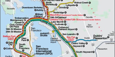 Bart bản đồ SFO