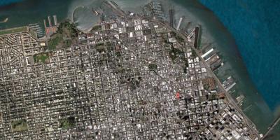 Bản đồ của San Francisco vệ tinh