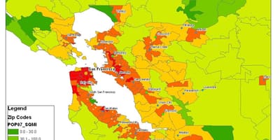 Bản đồ của San Francisco dân