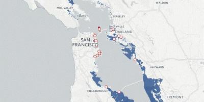Bản đồ của San Francisco lũ lụt