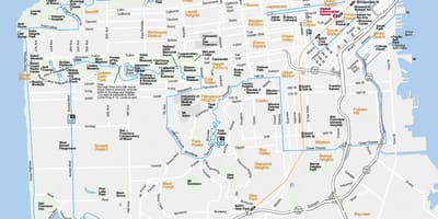 Bản đồ của San Francisco mốc