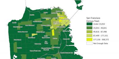 Bản đồ của San Francisco mật độ dân