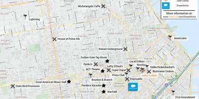 Bản đồ của San Francisco nhà hàng