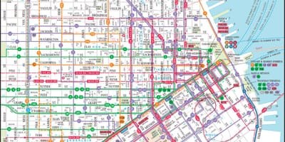 San Francisco giao thông công cộng bản đồ