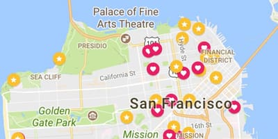 Bản đồ của San Francisco tài chính quận