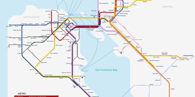San Fran tàu điện ngầm bản đồ