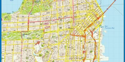 Bản đồ của San Francisco tường