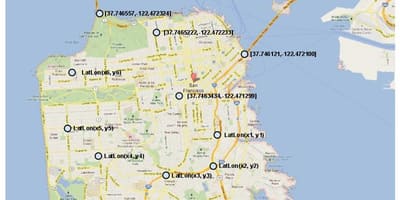 Bản đồ của San Francisco tọa độ