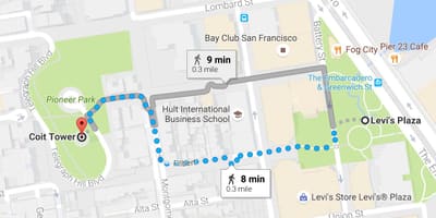 Bản đồ của San Francisco tự hướng dẫn đi du lịch