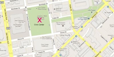 Bản đồ của San Francisco công dân trung tâm