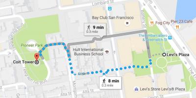 Bản đồ của San Francisco tự hướng dẫn đi du lịch
