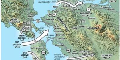 Bản đồ của San Francisco vi khí hậu