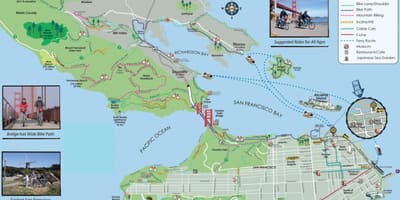 Bản đồ của San Francisco tour xe đạp