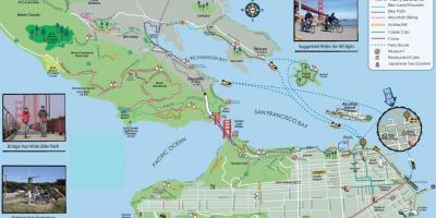 Bản đồ của San Francisco tour xe đạp