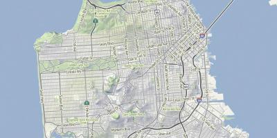 Bản đồ của San Francisco địa hình