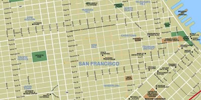 Bản đồ của hấp dẫn San Francisco