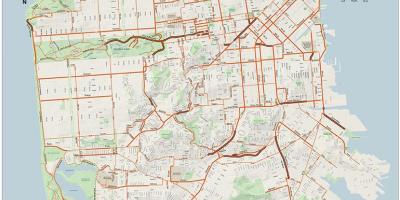 San Francisco xe đạp bản đồ