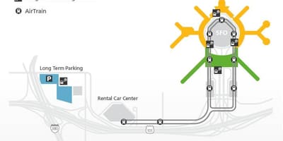 Bản đồ của SFO tàu