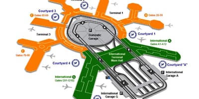 SFO cảng quốc tế đến bản đồ