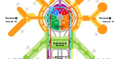 Sân bay San Francisco thiết bị đầu cuối bản đồ