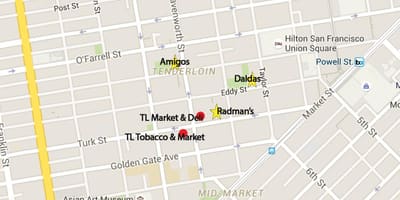 Bản đồ của thăn khu vực San Francisco