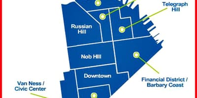 Thăn quận San Francisco bản đồ