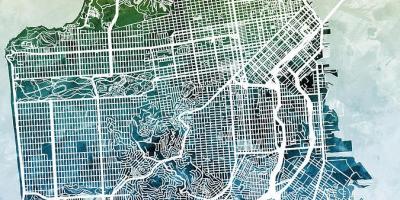 Bản đồ của thành phố San Francisco nghệ thuật
