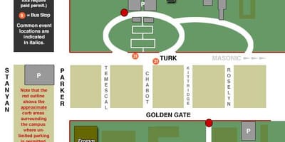 Trường đại học của San Francisco bản đồ