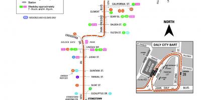 San Francisco xe buýt 28 bản đồ đường