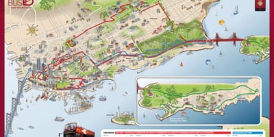 Bản đồ trong xe buýt San Francisco 