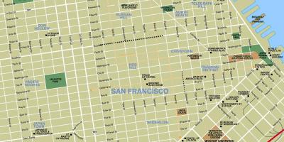 Bản đồ của trung tâm San Francisco ca